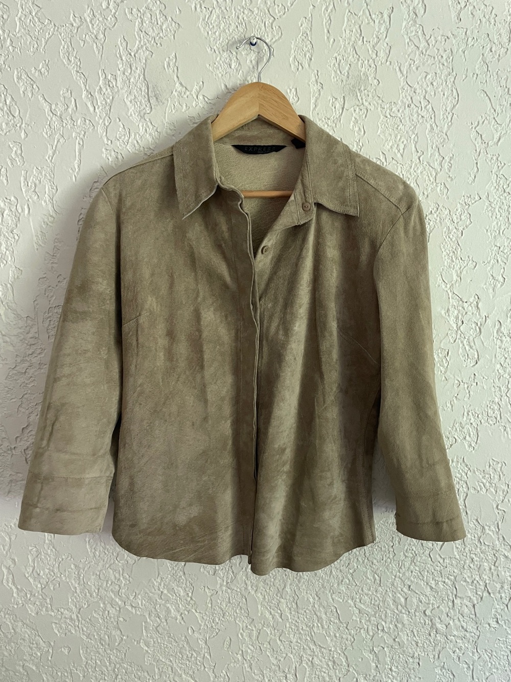 Express RARE Vintage Y2K Suede Western Overshirt Jacket - 11/12